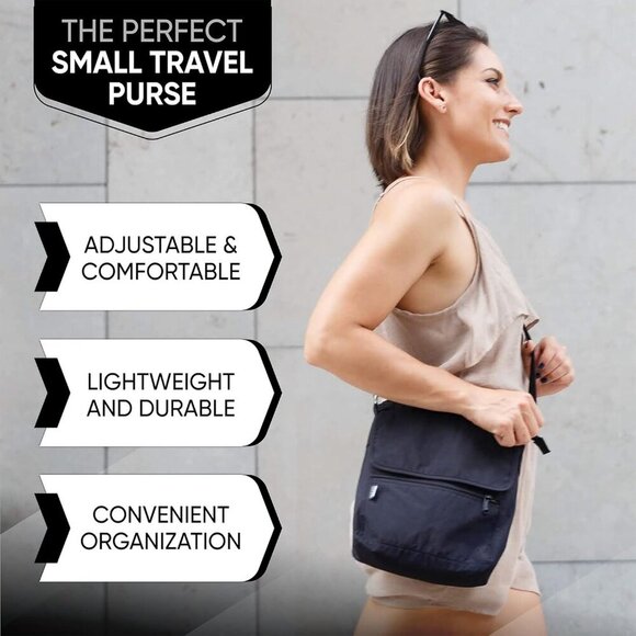 Crossbody Travel Purse with RFID Blocking Pocket and Lifetime Recovery Service. - Picture 6 of 8
